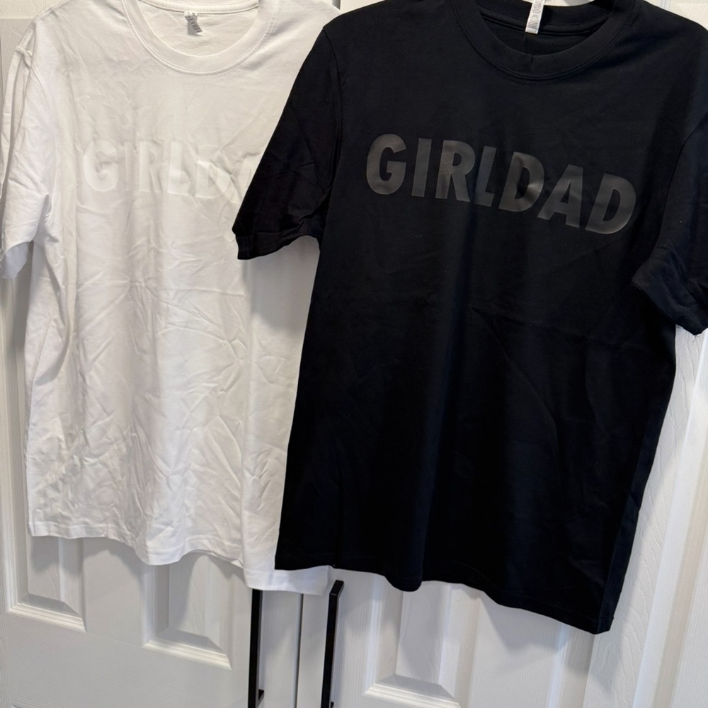 Black and White GIRLDAD men’s T-Shirts